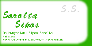 sarolta sipos business card